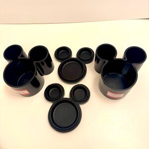 NWT. Disney resin jars set of 2 with lids. Classic Mickey  resin trinket jars